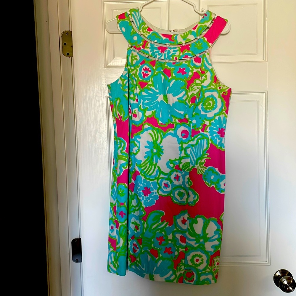 Lilly Pulitzer halter size 10 white bead detail on front. Never worn!